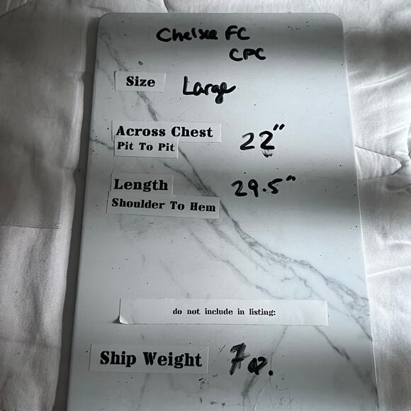 Chelsea FC Score Draw Official Retro Blue Striped CFC Soccer Jersey Men’s Large - Picture 6 of 7